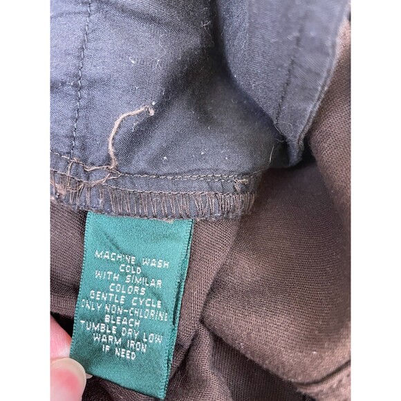 Vtg Ralph Lauren Jeans Company Petite Women’s 100% Cotton Brown Capri Pants 8P - Picture 8 of 11